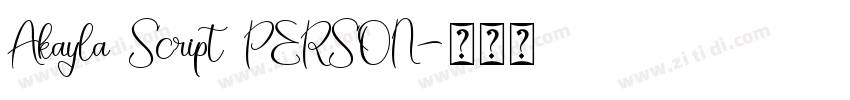 Akayla Script PERSON字体转换